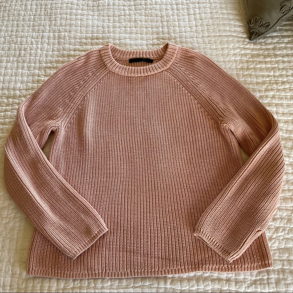 Jenni Kayne Pink Knit Crewneck Sweater